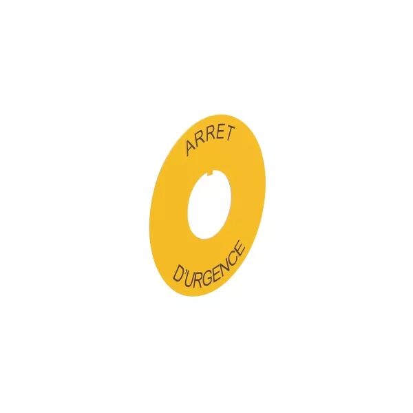 ETIQUETTE OSMOZ POUR ARR�T D\'URGENCE �80AVEC MARQUAGE ARRET D\'URGENCE - JAUNE
