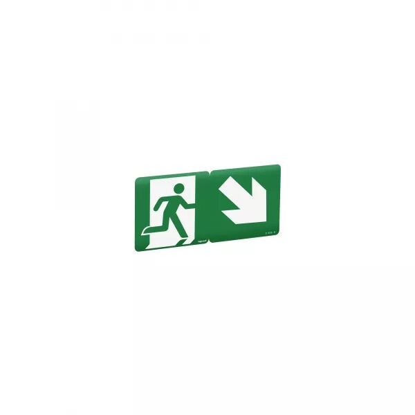 ETIQUETTE SIGNALISATION �VACUATION REPOSITIONNABLE, RECYCLABLE - FL�CHE � 45�
