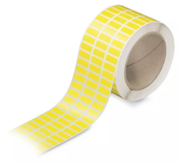 ETIQUETTES PET JAUNES 20X8MM 3000/RL