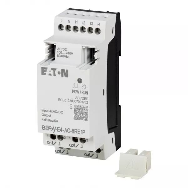 EXTENSION E/S, 100-240 V AC/DC, 4 ENTR�ES TOR, 4 SORTIES RELAIS, PUSH-IN