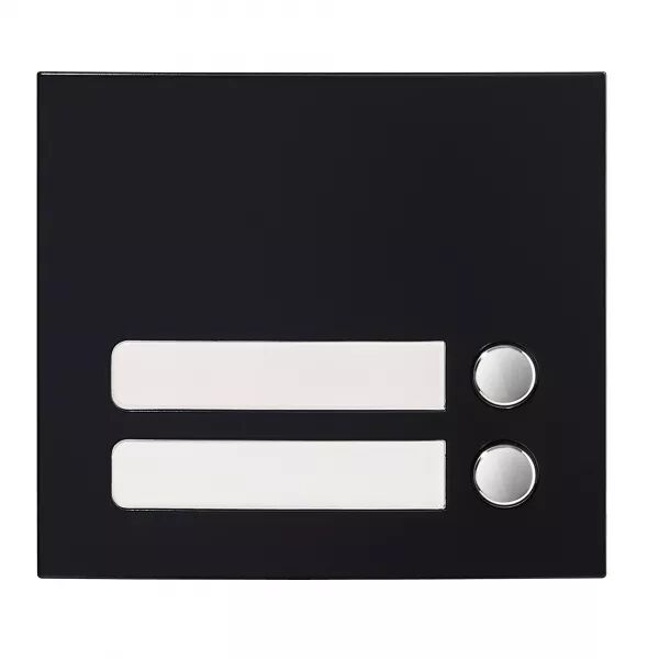 FA�ADE 2 BP FINITION NOIRE SATIN POUR MODULE D\'APPEL GTSW