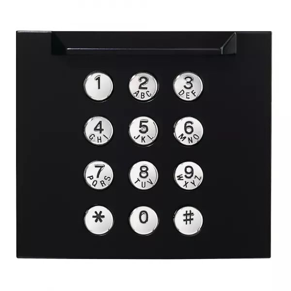 FA�ADE CLAVIER ZAMAK, RAL FINITION NOIRE SATIN, POUR MODULE GT10K