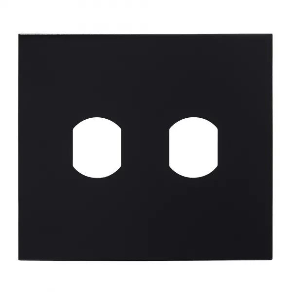 FA�ADE NOIR SATIN, 2 PER�AGES DIAM�TRE 25 MM POUR VIGIK+ ET / OU CANON R�SIDENT