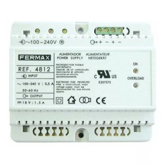 FERMAX-ALIMENTATION VID�O 18Vdc/1,5A (4812)