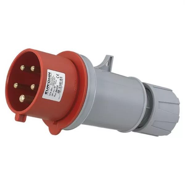 Fiche industrielle mobile droite 3P+N+T 32A 400V AC IP44