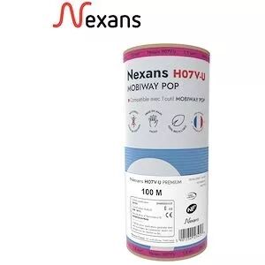 Fil rigide Nexans H07 VU MOBIWAY POP 1,5 mm� Bleu en bobinot de 100m (H07VU1,5B MOBIWAY POP)