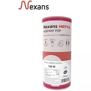 Fil rigide Nexans H07 VU MOBIWAY POP 1,5 mm� Rouge en bobinot de 100m (H07VU1,5R MOBIWAY POP)