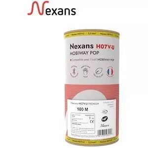 Fil rigide Nexans H07 VU MOBIWAY POP 2,5 mm� Rouge en bobinot de 100m (H07VU2,5R MOBIWAY POP)