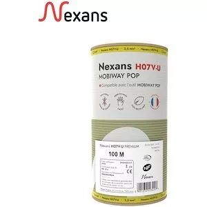 Fil rigide Nexans H07 VU MOBIWAY POP 2,5 mm� Vert/Jaune en bobinot de 100m (H07VU2,5VJ MOBIWAY POP)