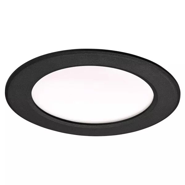 FLAT-ISO-Downlight IP20/65 recouvr., fixe, noir, LED 13W 1200lm 3000/4000K(CCT) (50702)