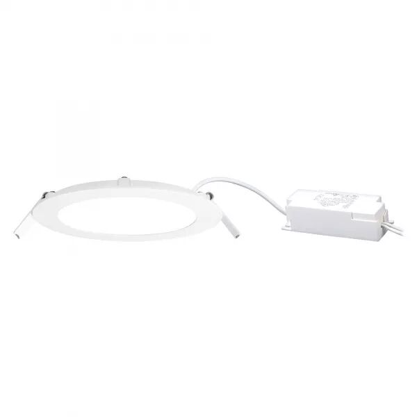 FLAT LED - DOWNLIGHT PLAT, ROND, FIXE, BLANC, 110�, LED INT�G 11,4W 4000K 1020LM