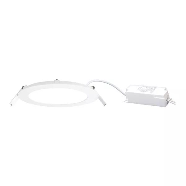 FLAT LED - Downlight plat, rond, fixe, blanc, 110�, LED int�g. 13W 4000K 980lm (50081)