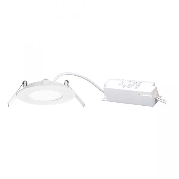 FLAT LED - ENCASTR� PLAT, ROND, FIXE, BLANC, 110�, LED INT�G. 5,7W 3000K 500LM