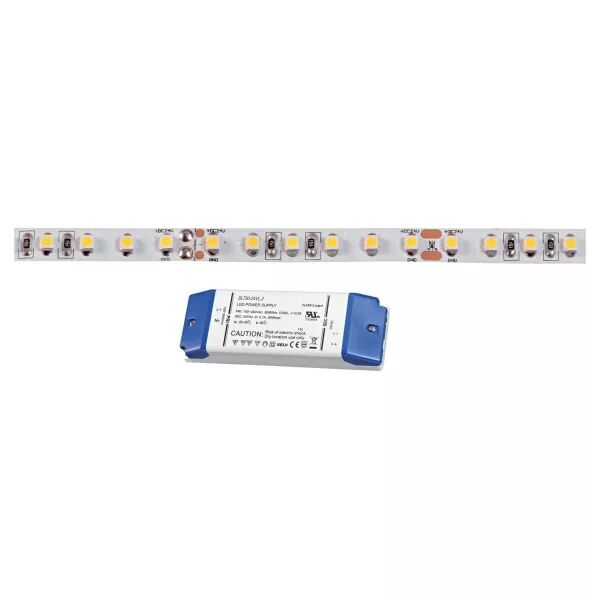 FLEXO-Ruban n/protg. IP20 24V 10W/m 120LED/m 2400K 800 lm/m, lg 2,5m,alim.incl. (55243)