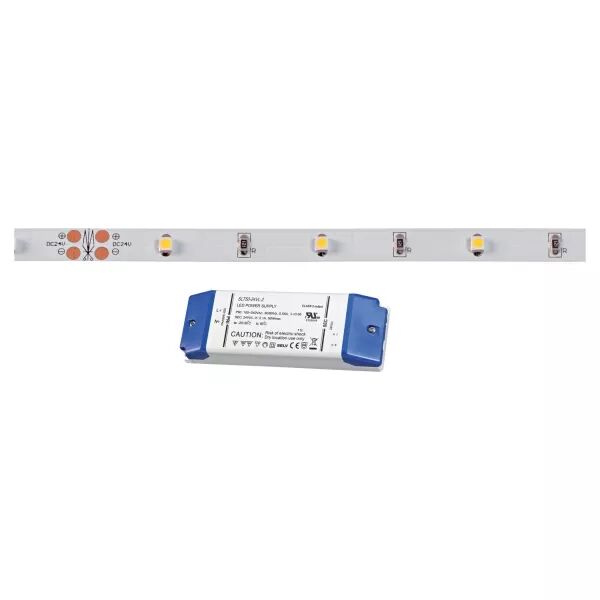 FLEXO-Ruban n/protg. IP20 24V 2,6W/m 30LED/m 4200K 160 lm/m, lg 2,5m, alim.incl. (55231)