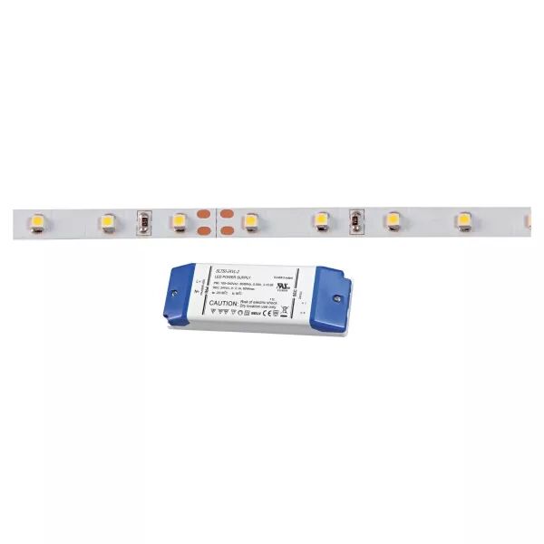FLEXO-Ruban n/protg. IP20 24V 4,6W/m 60 LED/m 4200K 390 lm/m, lg 2,5m,alim.incl. (55240)
