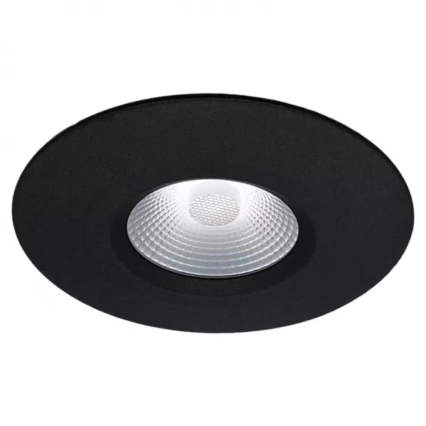 FOLK R Spot 7W noir fixe 100% recouvrable CTC 2700/3000/4000K - 496 lm (FOL6BRCTC)