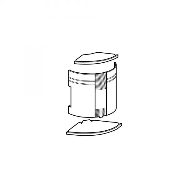Fond d\'angle ext�rieur VDI - Pour goulottes Logix Universel - PVC Blanc Artic