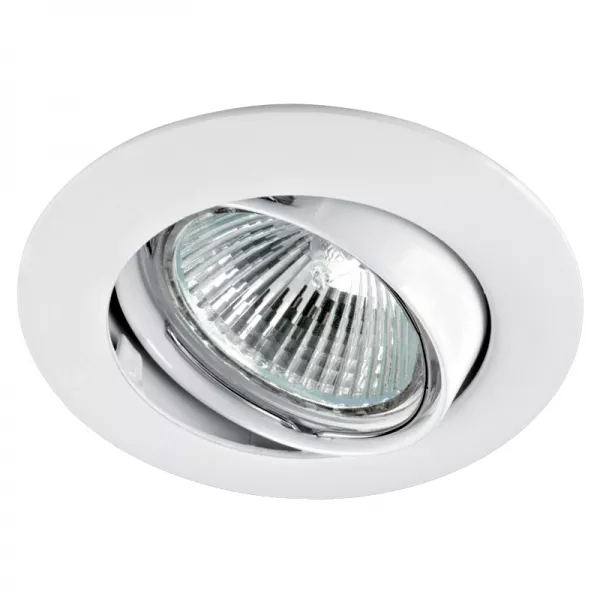 GALAXY - Encastr� GU10, rond, basc., blanc, a/lpe halog. 50W 400lm incl (0585)