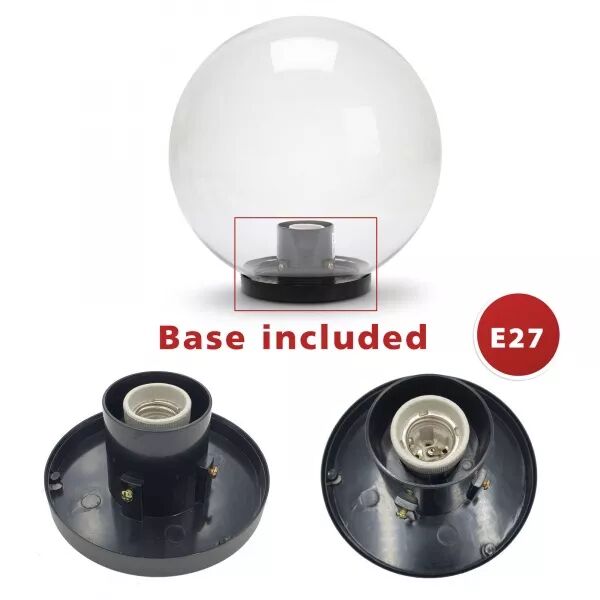 Globe d\'ext�rieur en PMMA, 200mm, E27, transparent