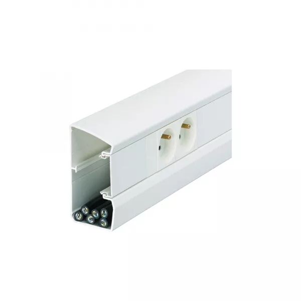 GOULOTTE D\'INSTALLATION GBD 50X100MM 1 COMPARTIMENT PVC BLANC