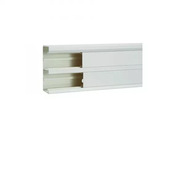 GOULOTTE D\'INSTALLATION GBD 50X130MM 2 COMPARTIMENTS PVC BLANC