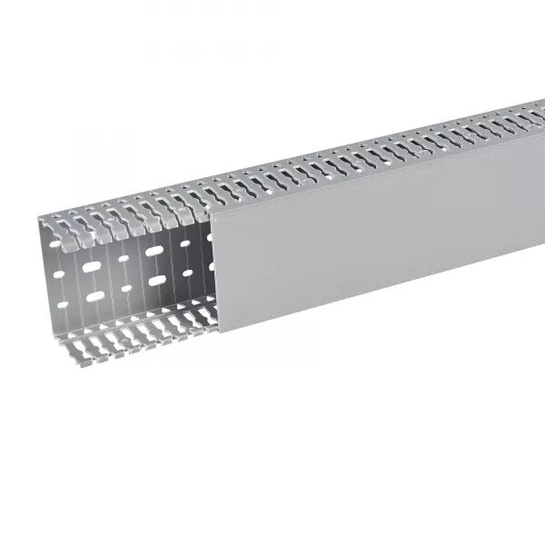 Goulotte de c�blage Segma - 100mmx60mm - Fond+couvercle - Longueur 2m - PVC gris