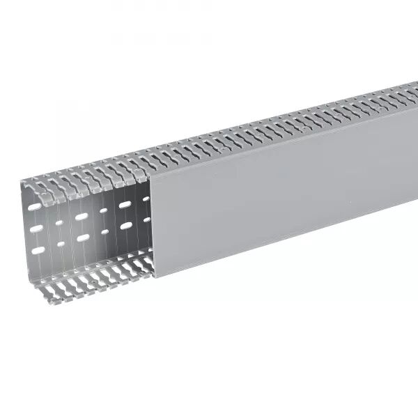 Goulotte de c�blage Segma - 120mmx60mm - Fond+couvercle - Longueur 2m - PVC gris
