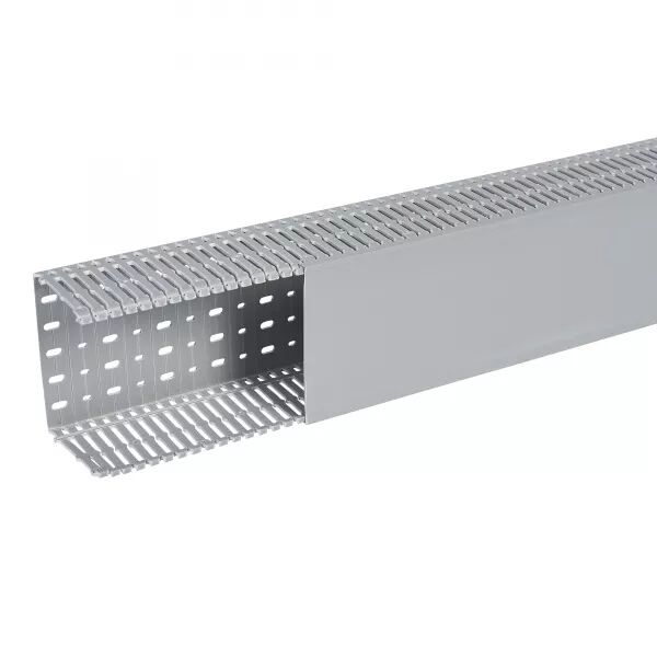 Goulotte de c�blage Segma - 150mmx100mm - Fond+couvercle - Longueur 2m -PVC gris