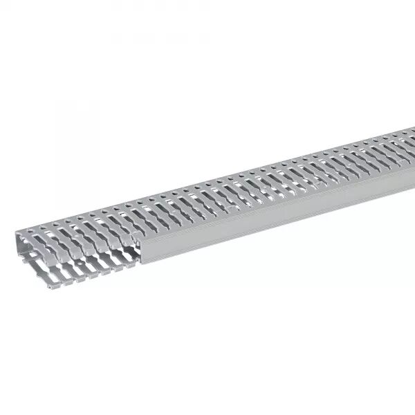 Goulotte de c�blage Segma - 25mmx80mm - Fond+couvercle - Longueur 2m - PVC gris