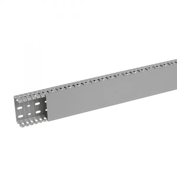 Goulotte de c�blage Segma - 80mmx40mm - Fond+couvercle - Longueur 2m - PVC gris