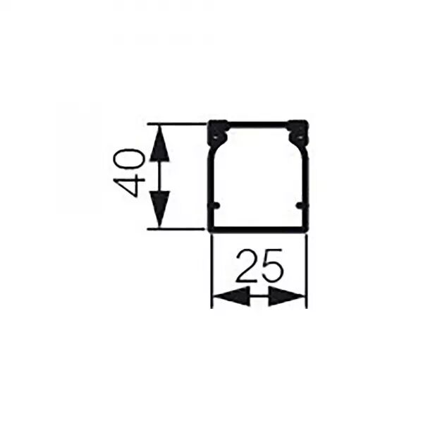 Goulotte de c�blage Segma BSI - 25x40mm - Fond+couvercle - Longueur 2m -PVC Bleu