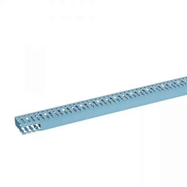 Goulotte de c�blage Segma BSI - 25x60mm - Fond+couvercle - Longueur 2m -PVC Bleu