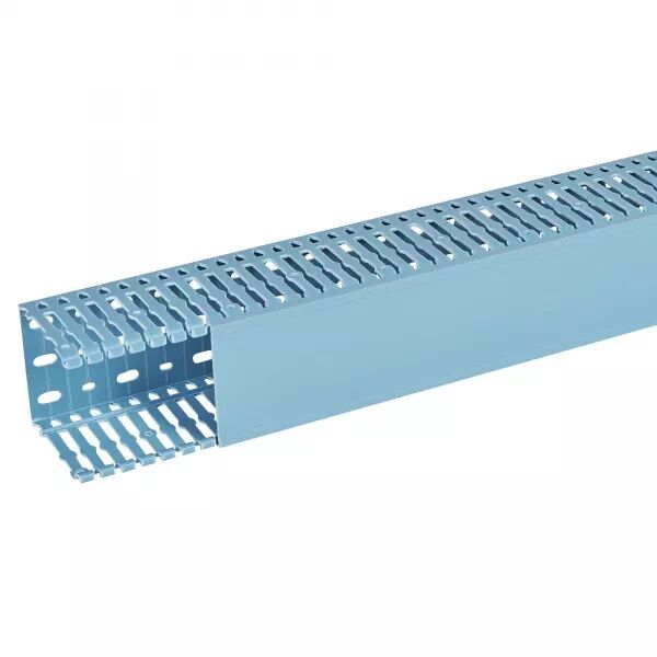 Goulotte de c�blage Segma BSI - 80x80mm - Fond+couvercle - Longueur 2m -PVC Bleu