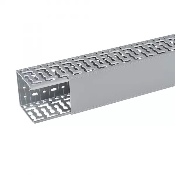 Goulotte de c�blage Segma oblongue- 100mmx100mm- Fond+couvercle- longueur 2m-PVC