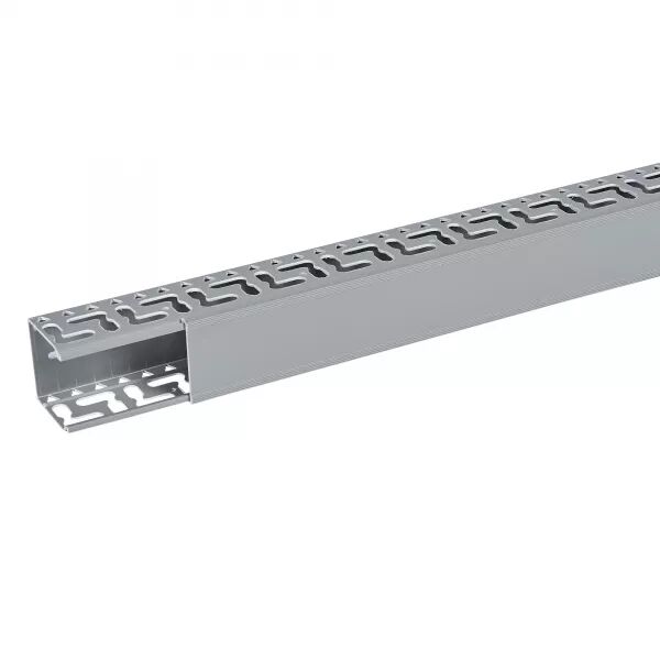 Goulotte de c�blage Segma oblongue- 60mmx60mm- Fond+couvercle - Longueur 2m -PVC