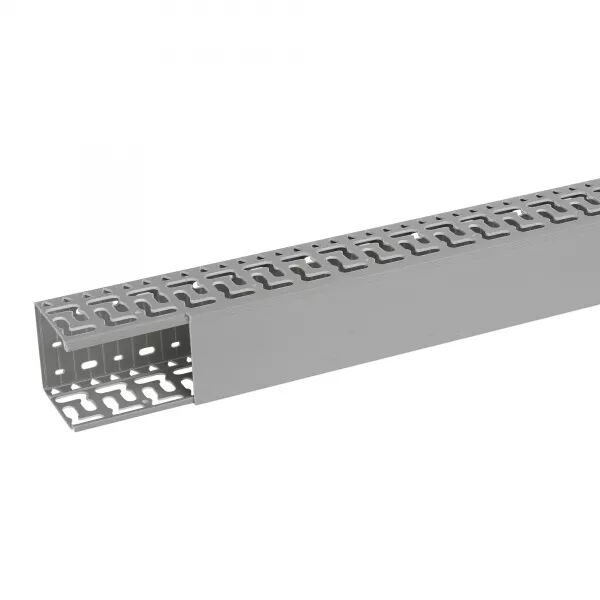 Goulotte de c�blage Segma oblongue- 80mmx80mm- Fond+couvercle - Longueur 2m -PVC