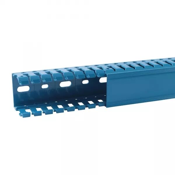 Goulotte de c�blage Segma sans halog�ne BSI - 40x40mm - Fond+couvercle - Bleu
