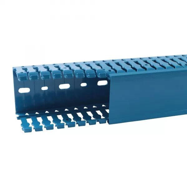 Goulotte de c�blage Segma sans halog�ne BSI - 60x60mm - Fond+couvercle - Bleu