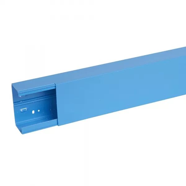Goulotte distribution Viadis 120x60mm-Fond+couvercle-1 compart-Longueur 2m-Bleu