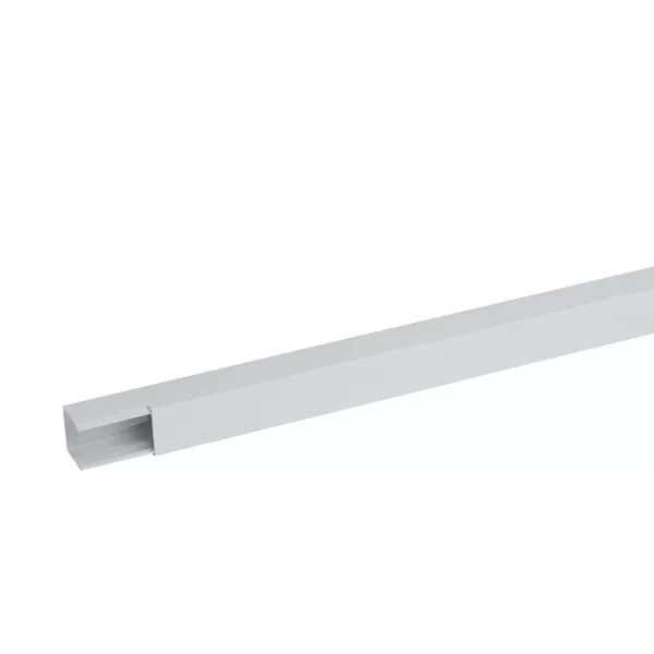 Goulotte distribution Viadis 40x40mm-Fond+couvercle-1 compart-Longueur 2m-Gris