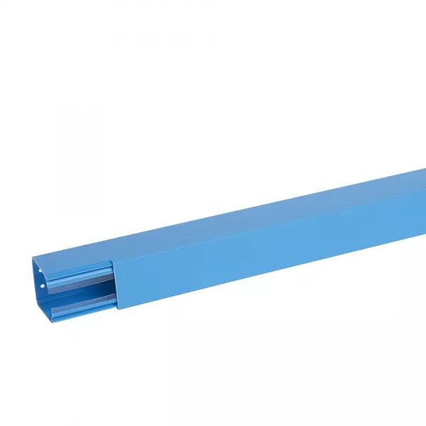 Goulotte distribution Viadis 60x60mm-Fond+couvercle-1 compart-Longueur 2m-Bleu