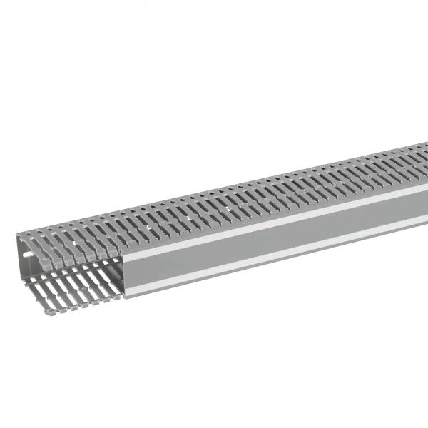 GOULOTTE LINA 25 60X100MM PVC GRIS RAL7030 - LONGUEUR 2M