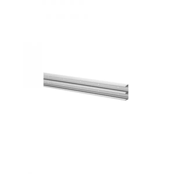 Goulotte Logix 45 - 130x50mm-2 compartiments-Fond livr� sans couvercle-Aluminium