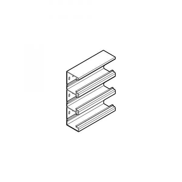 Goulotte Logix 45 - 190x50mm-3 compartiments-fond livr� sans couvercle-Aluminium