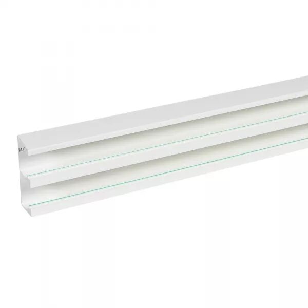Goulotte Logix 45-130x50-2 compartiments-3m-Livr� sans couvercle-PVC Blanc Artic