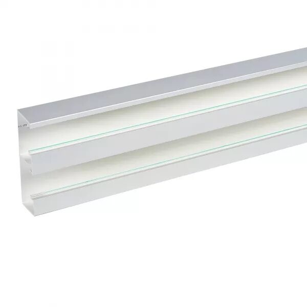Goulotte Logix 45-160x50-2 compartiment-Livr� sans couvercle-PVC Alumnic RAL9006