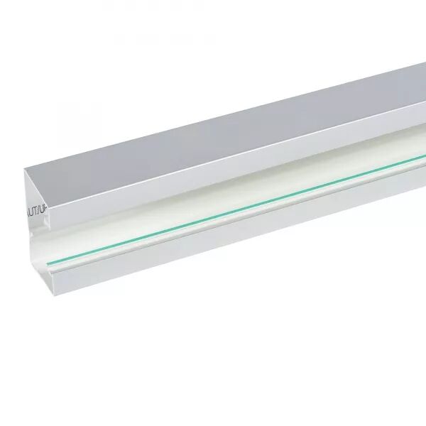 Goulotte Logix 45-85x50mm-1 compartiment-2m-Livr� sans couvercle-PVC Aluminium