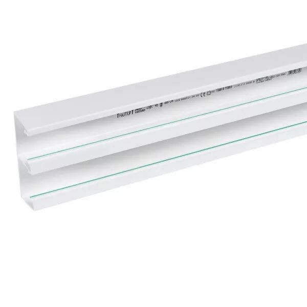 Goulotte Logix 45 Antibact�rienne-130x50mm-2 compartiments-Livr� sans couvercle