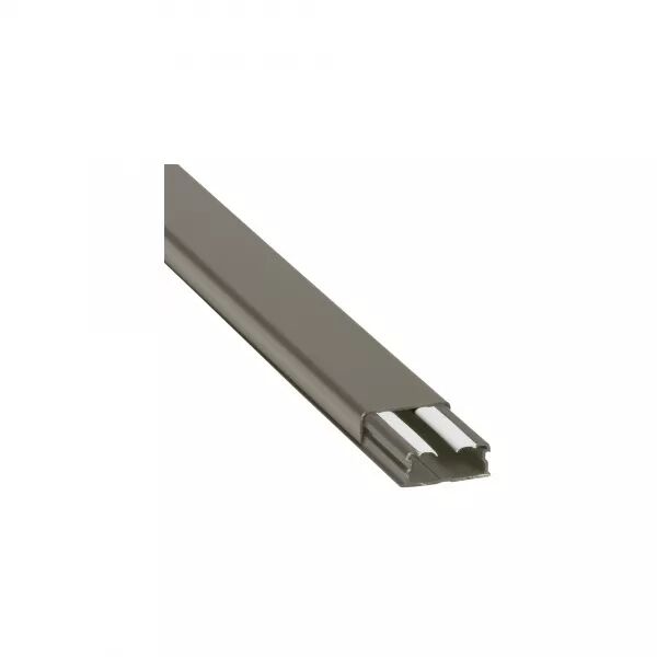 GUIDE-C�BLES MARRON 32X12,5MM GRANDE CAPACIT� 1 COMPARTIMENT - LONGUEUR 2,1M